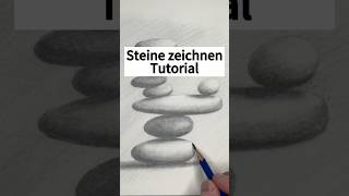 Steine realistisch zeichnen Tutorial  Lerne realistisch zeichnen zeichnenlernen zeichenidee [upl. by Hennessy68]