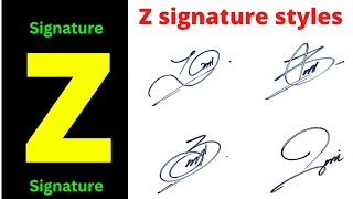 Z signature styles  Z letter signature style  Signature with Z [upl. by Akinohs362]