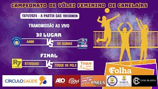 🏐 FINAL DO VÔLEI FEMININO DE CANELA  08112024 🏐 [upl. by Prescott]