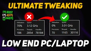 Do This To Get A Huge FPS Boost On Low End PCLaptop  Optimize Windows 1011 For Gaming 2024 [upl. by Hsoj467]