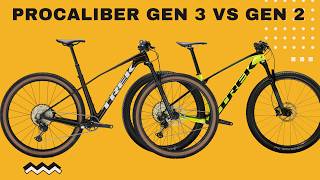 NEW TREK PROCALIBER 96 GEN 3 £2350 vs GEN 2  Head to Head Hardtail Mountain Bikes [upl. by Campney]