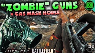 Battlefield 1 Apocalypse Weapons Legendary Skins  Gas Mask Horse  Zombie Guns BF1 DLC Gameplay [upl. by Anirrok]