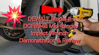 DEWALT Model  DCF894B MidRange Impact Wrench Demonstration amp Review viral dewalt how howto [upl. by Ilojne533]