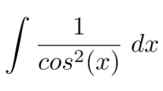 Integral of 1cos2x substitution [upl. by Marian533]