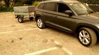 KODIAQ PARK ASSIST Trailer Assist ASYSTENT PARKOWANIA Z PRZYCZEPĄ [upl. by Nomahs]