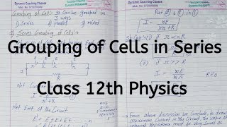 Series Grouping of Cell Chapter 3 Current Electricity Class 12 Physics [upl. by Gisela742]