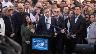 Levi Strauss heir Daniel Lurie pledges to make San Francisco safer as mayor [upl. by Adnylg764]