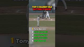 TOP 5 CRAZIEST BATTING STANCES baseball mlb baseballshorts [upl. by Ahsila236]