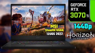 RTX 3070 Ti  MSI Stealth GS66 2022  Horizon Zero Dawn  1440p Benchmarks [upl. by Llehsor]