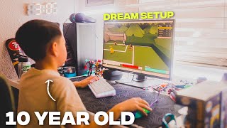 Transforming My 10 Year Old Brothers Gaming Setup Into His DREAM SETUP [upl. by Sidman]