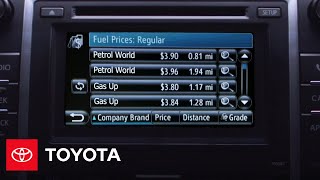 Prius HowTo Fuel Prices with Entune®  Toyota [upl. by Fromma]