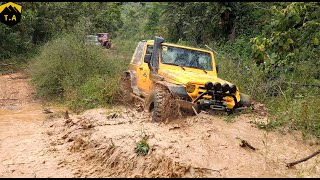 Atoleiros da Trilha das Águas após a chuva  Troller T4 Samurai amp CJ5 [upl. by Aylad144]