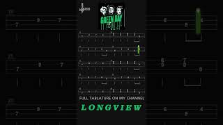 Longview Bass Line By GreenDay  ChamisBass greenday chamisbass basstabs [upl. by Nyrb]