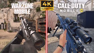 Sniping on Warzone Mobile vs COD MOBILE Comparison [upl. by Aeniah]