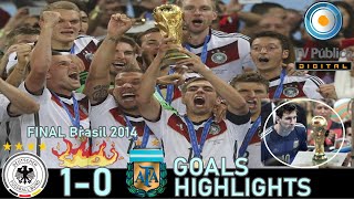 ALEMANIA vs ARGENTINA 10 Resumen Extendido UHD 🏆 Final Mundial 2014 🎙️ RELATO Sebastián Vignolo [upl. by Fabozzi]