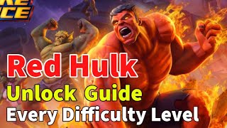 Unlock Red Hulk in Every Difficulty War Scourge Guide  Legendary Horsemen  MARVEL Strike Force [upl. by Walden]