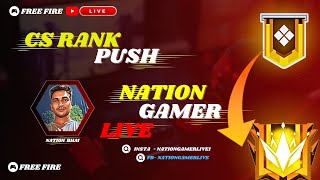 🔴Live  Cs Rank Gold To Master Push Nation Gamer Free Fire freefirelive [upl. by Airat]