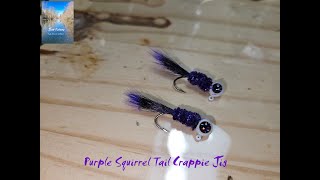 Purple Squirrel Tail Crappie Jig [upl. by Ehling90]