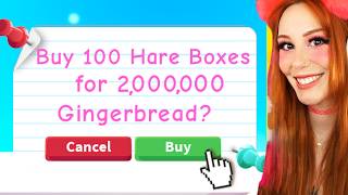 OPENING 100 HARE BOXES in ROBLOX ADOPT ME 35000 ROBUX [upl. by Lusar]