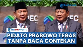 Banjir Aplaus Gaya Prabowo Percaya Diri Tanpa Baca Contekkan Pamerkan Kekayaan Alam RI di APEC [upl. by Largent901]