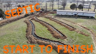 Septic System Installation Start to Finish [upl. by Nivlek]