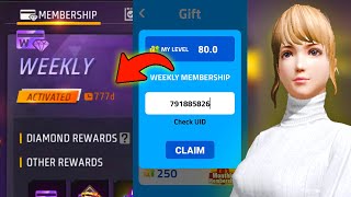 I Got Free Unlimited Weekly Membership In Free Fire [upl. by Ahsoem476]