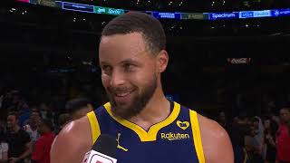 Stephen Curry talks LeBron amp Warriors Win vs Lakers Postgame Interview 🎤 [upl. by Most]