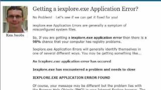 IexploreExe Application Error Fix [upl. by Amalee652]