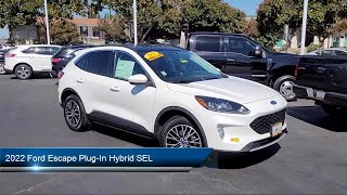 2022 Ford Escape PlugIn Hybrid SEL Sport Utility Concord San Jose Fremont Hercules Sacramento [upl. by Nyrmak418]