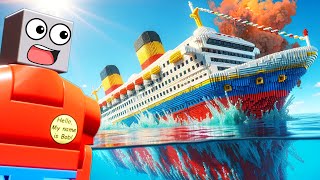 We Sank a LEGO Cruise Ship in NEW Modded Maps in Brick Rigs [upl. by Asirehc]