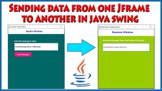 Java Swing GUI  Data Transfer Between Frames  Java Swing Tutorial  Swing Java [upl. by Lil923]