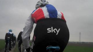 ParisRoubaix Reconnaissance Cobbles Team Sky 2010 [upl. by Rikki]