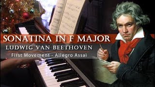 Ludwig Van Beethoven  Sonatina in F Major Anh 5  Allegro Assai First Movement [upl. by Ileane]