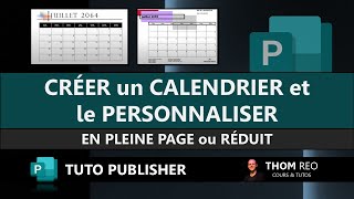 Créer un CALENDRIER  AGENDA PERSONNALISÉ avec PUBLISHER Tutoriel [upl. by Kitty779]