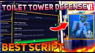 Toilet Tower Defense Script GUI  Hack Trade Scam Dupe Auto Farm And More PASTEBIN 2024 [upl. by Anestassia]