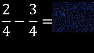 2434 subtraction of homogeneous fractions same denominator 24 minus 34 [upl. by Skill]