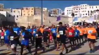 Départ Marathon de Tanger 2015 [upl. by Hukill]