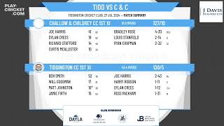 Tiddington CC 1st XI v Challow amp Childrey CC 1st XI [upl. by Shatzer]