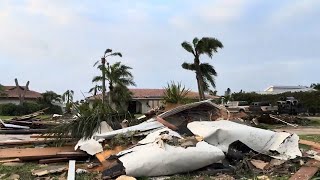 Hurricane Milton Damage Cocoa Beach Florida [upl. by Gerdy]