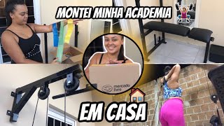 ACADEMIA EM CASA COMO MONTEI A MINHA  dieta treino emcasa funcional musculação anacarolina [upl. by Schlesinger]