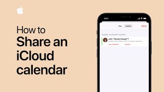 How to share an iCloud calendar on iPhone iPad and iPod touch  Apple Support [upl. by Ettennaj]