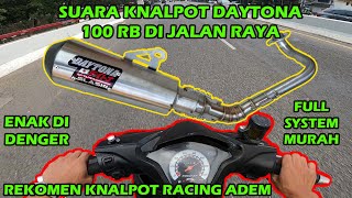 Full Cek Sound Knalpot Daytona 100k Di Jalan Raya Di Motor Beat Std Kirian Gohib [upl. by Einnek]