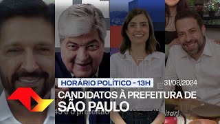 TELEVISÃO Horário Eleitoral Gratuito  Prefeito  São Paulo SP 13h  30082024 [upl. by Nawuj955]