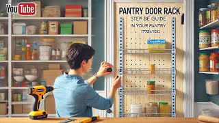 Step by Step Guide to Installing a CLOSETMAID Metal Door Rack in Your Pantry [upl. by Olson]