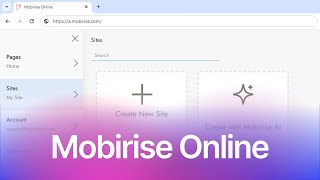 Mobirise Online  Generate and edit your website onthego [upl. by Petty]