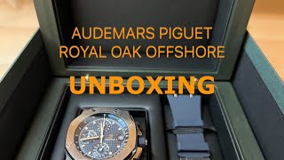 UNBOXING THE AUDEMARS PIGUET AP ROYAL OAK OFFSHORE 26238STOO2000ST01 [upl. by Katalin483]