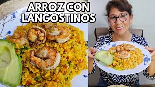 Prepara fácil Arroz con Langostinos 🦐🦐 [upl. by An]