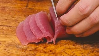 How to Make Yellowfin Tuna Sashimi [upl. by Valle]