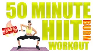 50 Minute HIIT Burn With Dumbbells 🔥Burn 525 Calories 🔥 [upl. by Ymereg]