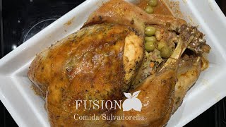 Como hacer PAVO salvadoreño  RELLENO al horno  doradito y jugoso 😃 [upl. by Eeralav938]